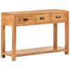 vidaXL Console Table Honey Finish Solid Acacia Wood Medium Console Table