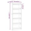 vidaXL Book Cabinet High gloss white Engineered wood Large Book Cabinet
