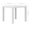 vidaXL Bistro Set White Plastic, 100% polyester Standard Lightweight