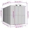vidaXL Garden Shed Anthracite Galvanized steel Spacious Garden Shed