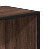 vidaXL Bookcase Brown oak Engineered wood, metal Medium Bookcase