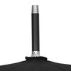 vidaXL Umbrella Black 190T PG, Fiberglass, Metal Standard Portable