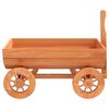 vidaXL Decorative Wagon Natural Wood Solid fir wood Medium Portable