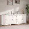 vidaXL Sideboard White Solid pine wood Large Sideboard Rectangular