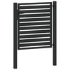 vidaXL Patio Gate Lockable Black 39.4x39.4" Aluminium
