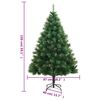 vidaXL Artificial Hinged Christmas Tree 150 LEDs & Ball Set 59.1"