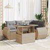 vidaXL Garden Sofa Set Beige, Light Grey