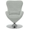 vidaXL Egg Chair Light Grey 24.80 x 28.74 x 35.43 in Velvet