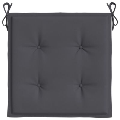 vidaXL Garden Chair Cushions 4 pcs Anthracite 19.7"x19.7"x1.2" Oxford Fabric