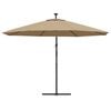 vidaXL Cantilever Garden Parasol Taupe Polyester Large Tiltable
