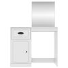 vidaXL Dressing Table White Engineered wood, Acrylic Medium