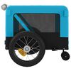 vidaXL Pet Bike Trailer Blue and Black Iron, Oxford fabric, PVC