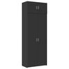 vidaXL Storage Cabinet Black 31.5x16.7x88.6" Engineered Wood