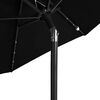 vidaXL Garden Parasol Black Polyester fabric, Steel pole Large Tiltable
