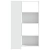 vidaXL Corner Bookcase White Engineered Wood Medium Corner Bookcase