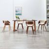 vidaXL Dining Chair Set of 4 Cream and dark brown