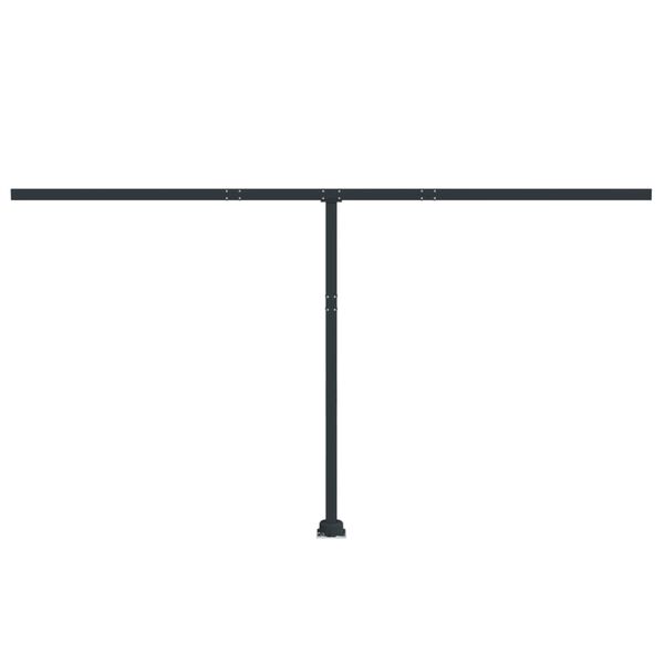 vidaXL Awning Post Set Anthracite Iron 177.2 x 96.5 in Height-Adjustable