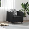 vidaXL Armchair Black PVC, Polyester, Cotton Medium Durable Armchair