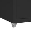 vidaXL Mobile File Cabinet Black Metal Medium Mobile File Cabinet