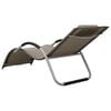 vidaXL Sun Lounger Taupe and Gray Textilene, Aluminum, Powder-Coated Steel