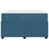 vidaXL Bed Frame with Mattress with Mattress Blue 47.2" x 74.8" Velvet