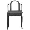 vidaXL Dressing Table with Stool Grey 25.6x14.2x50.4" Paulownia Wood MDF