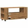 vidaXL TV Cabinet Artisan Oak Engineered Wood Rollable TV Cabinet