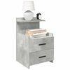 vidaXL Bedside Cabinet Concrete grey Engineered wood Standard