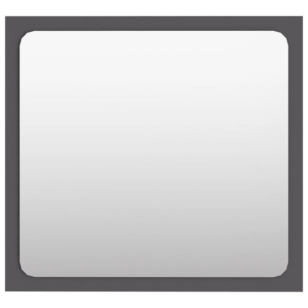 vidaXL Mirror Gray Engineered wood and acrylic Medium Mirror