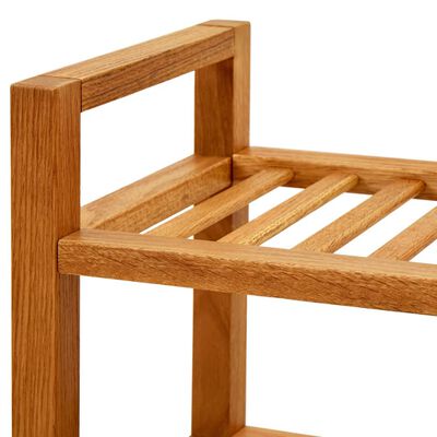 vidaXL Shoe Rack with 4 Shelves 39.4"x10.6"x31.5" Solid Oak Wood