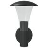 vidaXL Outdoor Wall Light Set of 2 Black Stainless Steel, Polycarbonate