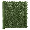 vidaXL Balcony Privacy Screen Dark green Polyethylene, fabric
