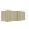 vidaXL TV Cabinet Sonoma Oak Engineered Wood 31.5 x 11.8 x 11.8 in