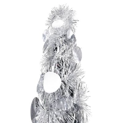 vidaXL Pop-up Artificial Christmas Tree Silver 6 ft PET