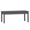 vidaXL Garden Bench Grey Solid pine wood Medium Classic/Traditional