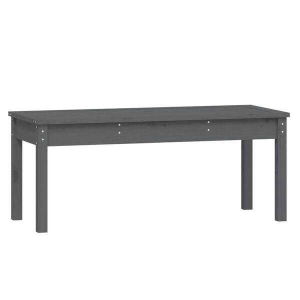 vidaXL Garden Bench Grey Solid pine wood Medium Classic/Traditional