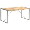 vidaXL Dining Table Brown Solid Mango Wood, Steel Large Durable