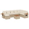 vidaXL Garden Sofa Set Beige, Cream White