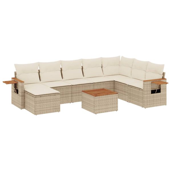 vidaXL Garden Sofa Set Beige, Cream White