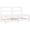 vidaXL Garden Lounge Set White Solid pine wood Large Modular
