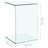 vidaXL Side Table Clear Tempered glass 15.7x15.7x23.6 in Tough
