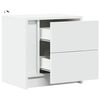 vidaXL Bedside Cabinet White Engineered wood Standard Bedside Cabinet