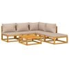 vidaXL Garden Lounge Set Taupe Solid acacia wood with an oil finish