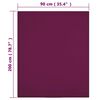 vidaXL Jersey Fitted Sheet Set of 2 Bordeaux 100% cotton 35.4 x 79 in