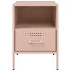 vidaXL Bedside Cabinet Set of 2 Pink Cold-rolled steel Compact