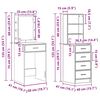 vidaXL Dressing Table 2 pcs Gray 50 x 41 x 135 cm Engineered wood