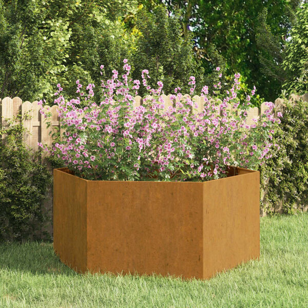 vidaXL Planter Rusty Corten Steel Large Decorative Inlays Planter