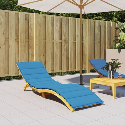 vidaXL Sun Lounger Cushion Blue 78.7"x23.6"x1.2" Oxford Fabric