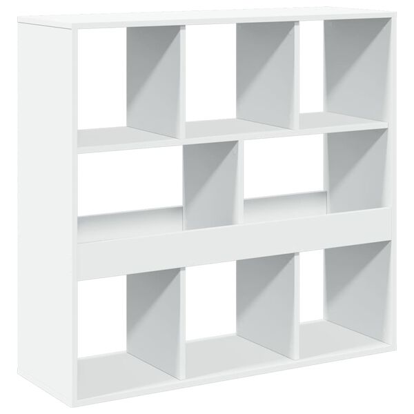 vidaXL Room Divider White Engineered wood Standard Bookshelf