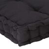 vidaXL Pallet Cushion Black 100% cotton with cotton mix filling Medium